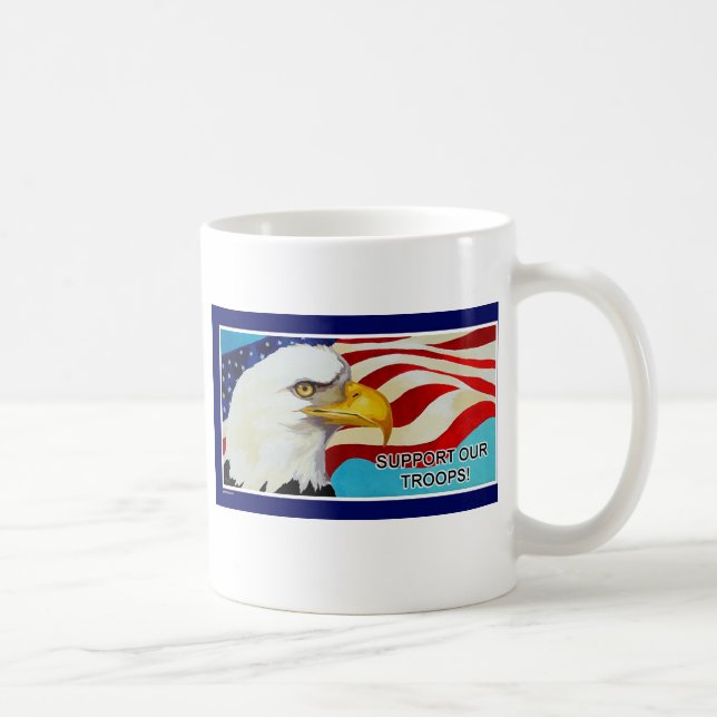 Caneca De Café Apoie nossas tropas (Direita)