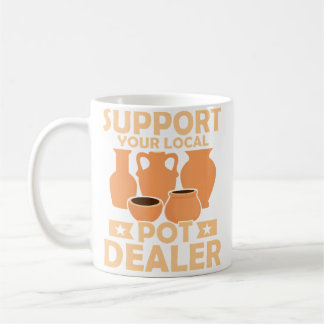 Caneca De Café Apoie o seu ceramista local de artesanato em cerâm