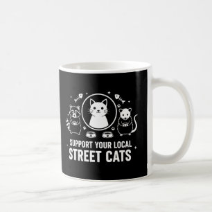 Caneca de Café 'Apoie os Gatos de Rua da Sua Local