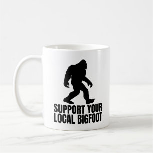 Caneca De Café Apoie seu Bigfoot local engraçado amante do Bigfoo