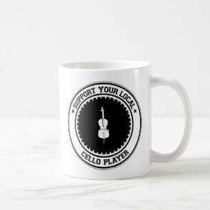 Caneca De Café Apoie seu jogador local do violoncelo