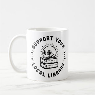 Caneca De Café Apoie sua biblioteca local