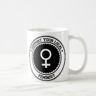 Caneca De Café Apoie sua feminista local