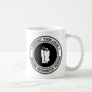 Caneca De Café Apoie sua pessoa local dos recursos humanos