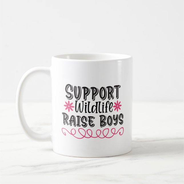 Caneca De Café Apoiem a vida selvagem, Raise Boys (Esquerda)