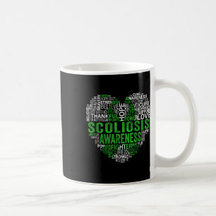 Caneca De Café Apoio à Sensibilização para a Escoliose Verde