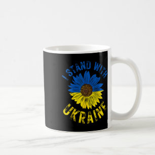 Caneca De Café Apoio à Ucrânia Eu Estou Com a Bandeira Ucraniana