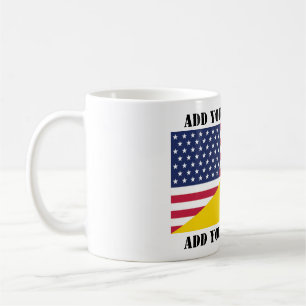 Caneca De Café Apoio americano ao Travesseiro decorativo da Ucrân