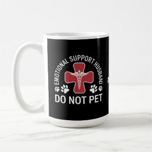 Caneca De Café Apoio Emocional Marido Não Pet Pws Engraçado
