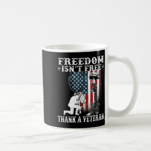 Caneca De Café Apoio militar à liberdade não é agradecer a um vet