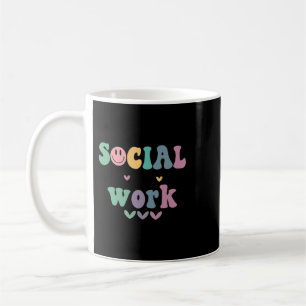 Caneca De Café Apoio Retroativo Empodera Boho Corações Sociais