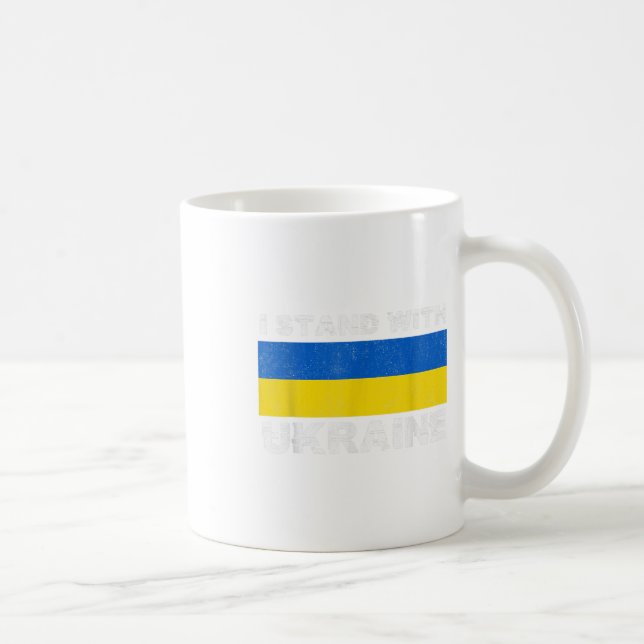Caneca De Café Apoio Ucraniano A Que Eu Esteja Presente Na Ucrâni (Direita)