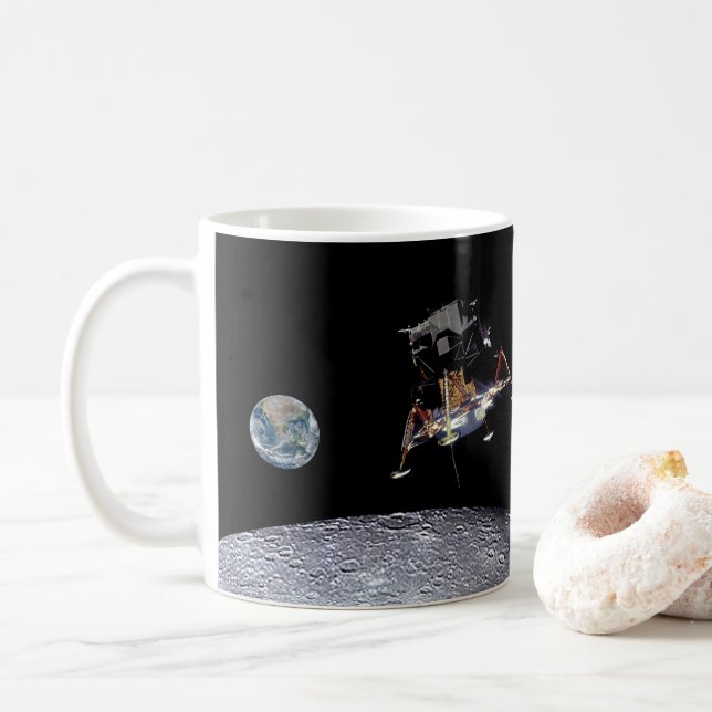 Caneca De Café Apollo 11 Aterrissagem lunar (Com Donut)