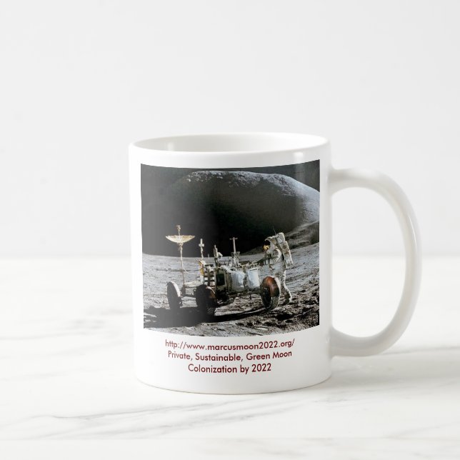 Caneca De Café Apollo 15 Rover lunar - colônia 2022 da lua (Direita)