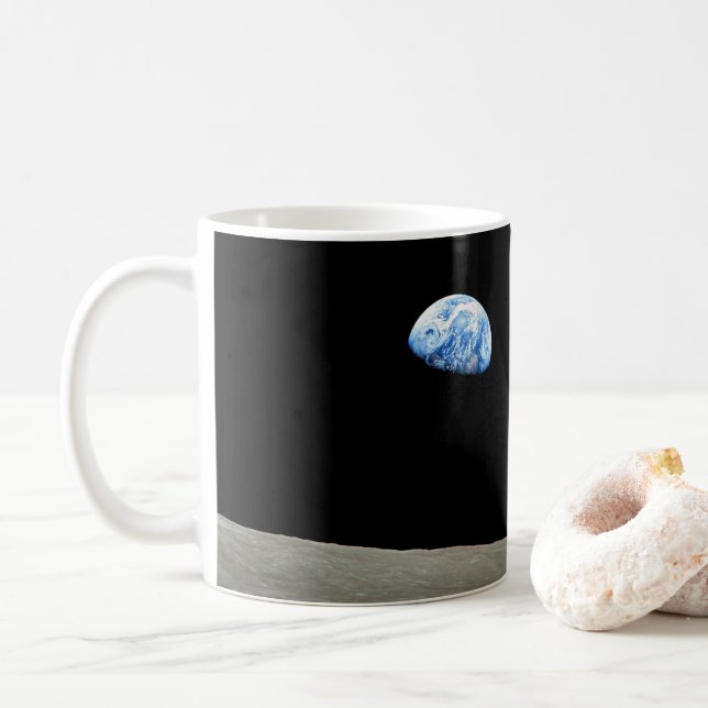 Caneca De Café Apollo 8, 50º aniversário da Terra Lunar (Com Donut)