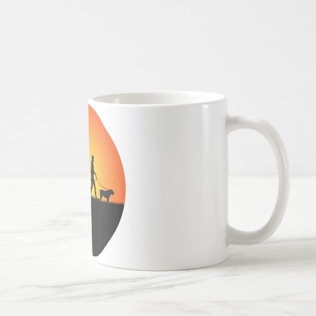 Caneca De Café Apontar Griffon Wirehaired (Direita)