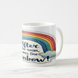 Caneca De Café Após o Arco-Íris chover - Inspiração Esperançosa