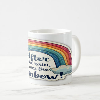 Caneca De Café Após o Arco-Íris chover - Inspiração Esperançosa