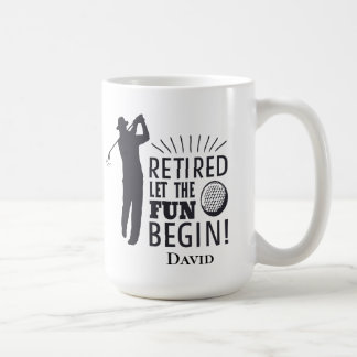 Caneca De Café Aposentação Engraçada do Golfe - Que comece a dive
