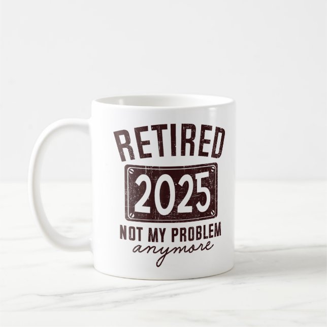 Caneca De Café Aposentação Retirada Em 2025 Para Homens Humores (Esquerda)