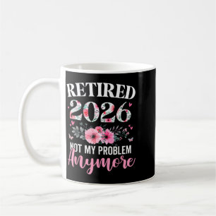 Caneca De Café Aposentada 2026 Não É Mais Problema Floral Mulhere