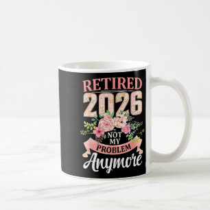Caneca De Café Aposentado 2026 Floral Não É Mais Meu Problema Apo