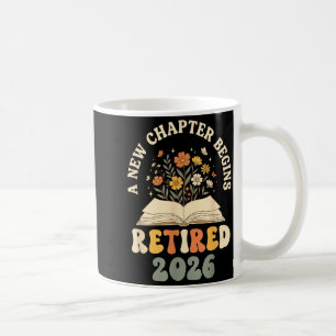Caneca De Café Aposentado 2026 um novo capítulo começa floral