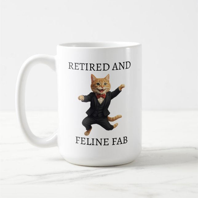 Caneca De Café Aposentado e Feline Fab Mug, professor aposentado (Esquerda)