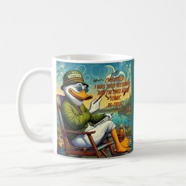 Caneca De Café Aposentado e reaxado (Esquerda)