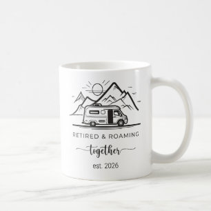 Caneca De Café Aposentado e Viajando Camping Aposentadoria Gif Vi