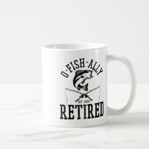Caneca De Café Aposentado Oficialmente Engraçado Pescador Aposent