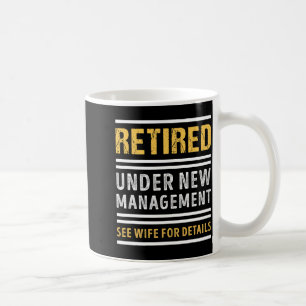 Caneca De Café Aposentado Sob Nova Administração Divertida Aposen