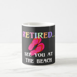 Caneca De Café Aposentado...Vejo-te na Praia