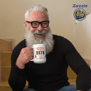 Caneca De Café Aposentadoria Engraçada Personalizada Retro Aposen