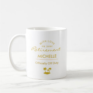 Caneca De Café Aposentadoria Personalizada Oficialmente Fora do E