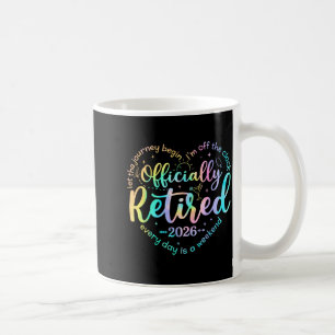 Caneca De Café Aposentadoria Retro 2026 Coração Engraçado Mulhere