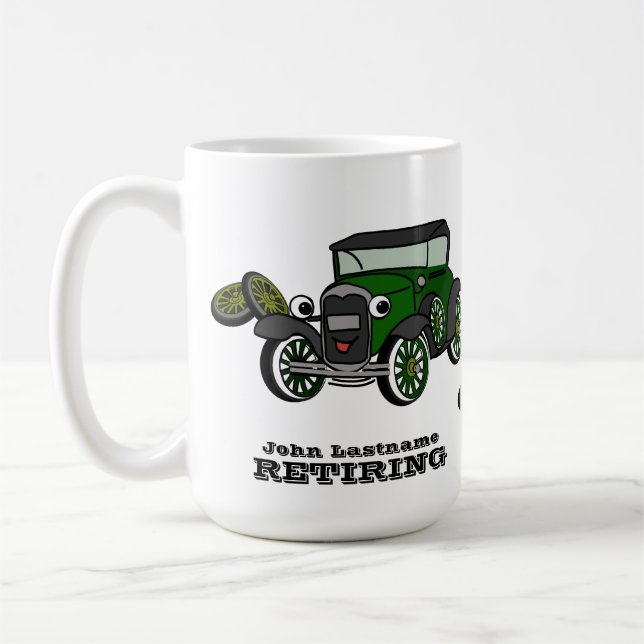Caneca De Café Aposentando Carro Antiquado (Esquerda)