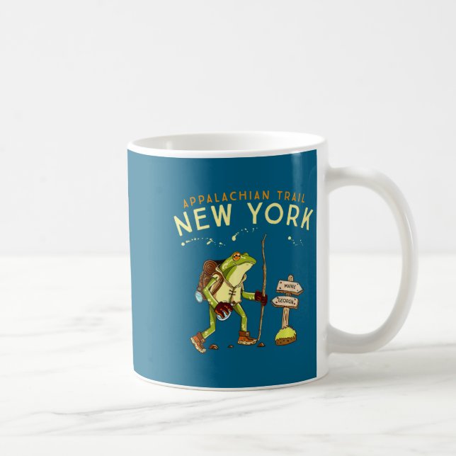 Caneca De Café Appalachian Trail New York Hiking Frog _1  (Direita)