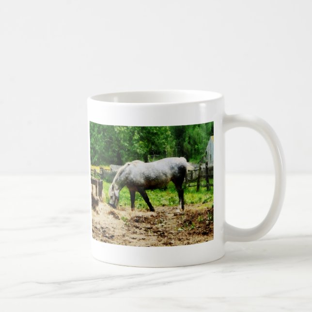 Caneca De Café Appaloosa Eating Hay (Direita)