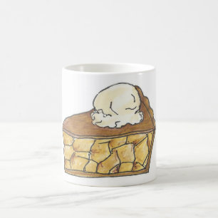 Caneca De Café Apple Pie Slice a la Mode Sorvete Dessert Picnic