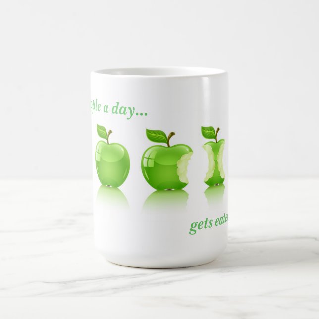Caneca De Café Apple verde para a vida (Centro)