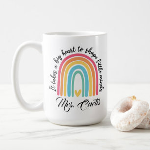 Caneca De Café Apreciação ao Professor É preciso um Grande Coraçã