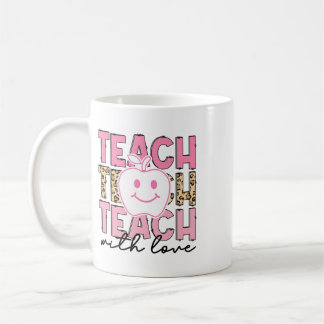 Caneca De Café Apreciação ao Professor Leopardo Ensine Com Amor E