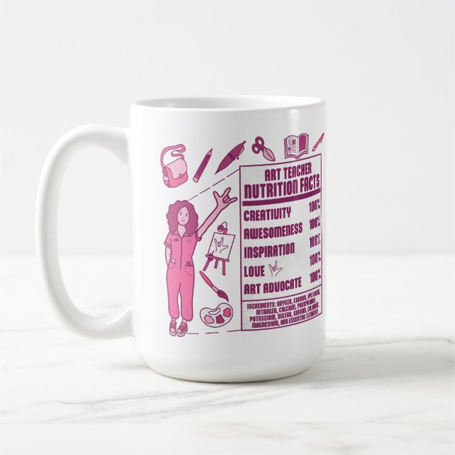 Caneca De Café Apreciação aos Professores de Arte - Presente Perf (Esquerda)