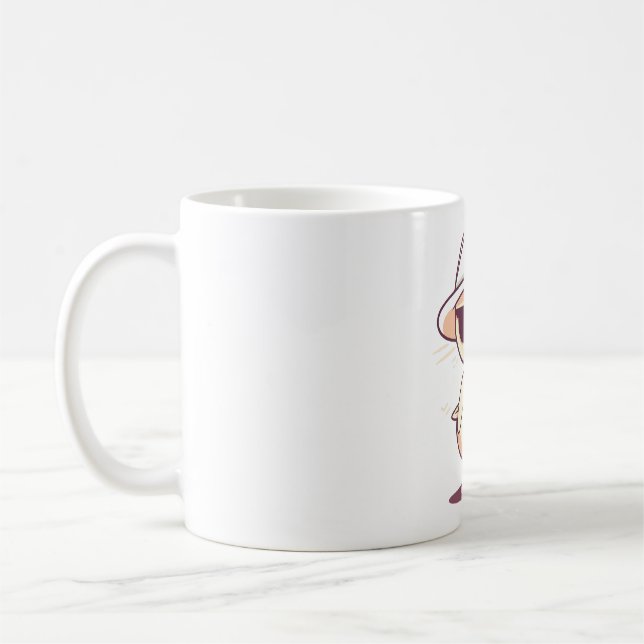 Caneca De Café Apreciação de Flamingo: Design gráfico de estilo K (Esquerda)