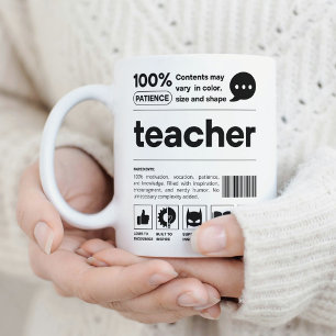 Caneca De Café Apreciação de Professores Código de Barras Diverti