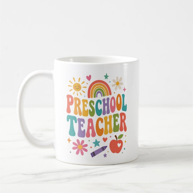 Caneca De Café Apreciação de Professores de Pré-Escola (Esquerda)