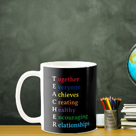 Caneca De Café Apreciação de Professores do Acrônimo Divertido
