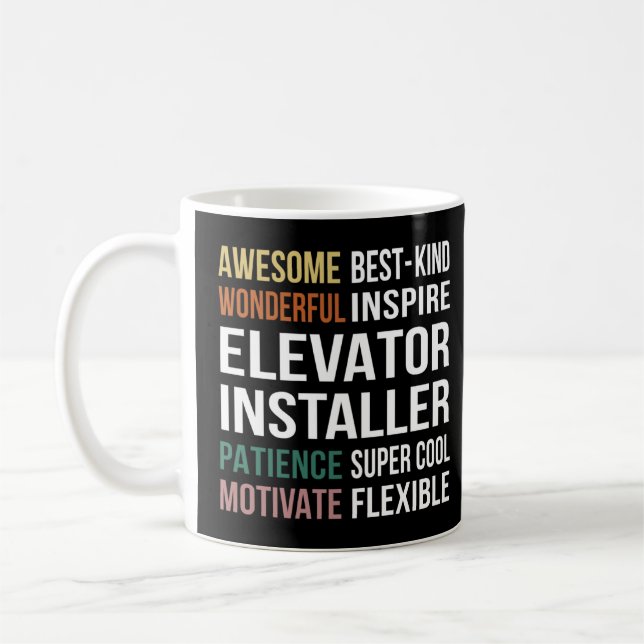 Caneca De Café Apreciação do Elevator Installer (Esquerda)