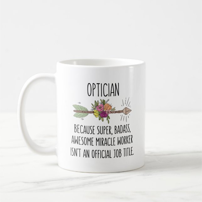 Caneca De Café Apreciação do Optometrista Assistente Optista (Esquerda)